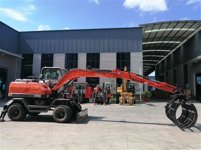 Jinggong 7 Tons Log Grapple Loader Excavator for Sale