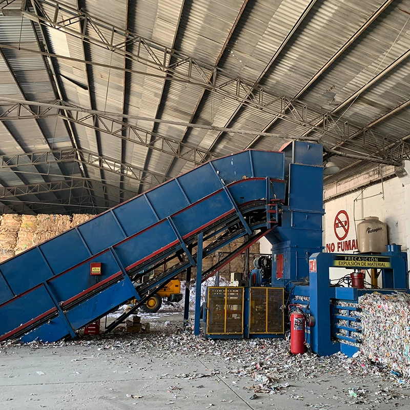 Horizontal Waste Paper Carboard Newspaper Packing Baling Baler