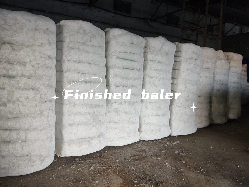 Horizontal Type Hydraulic Cotton Fiber Baling Machine Bale Pressing Dust Baler