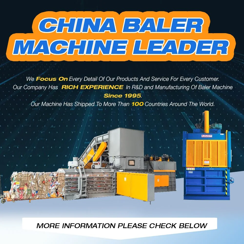 Vertical Small Baling Machine Fiber Baler with Baling Capacity of 4 to 6 Bales / Hour