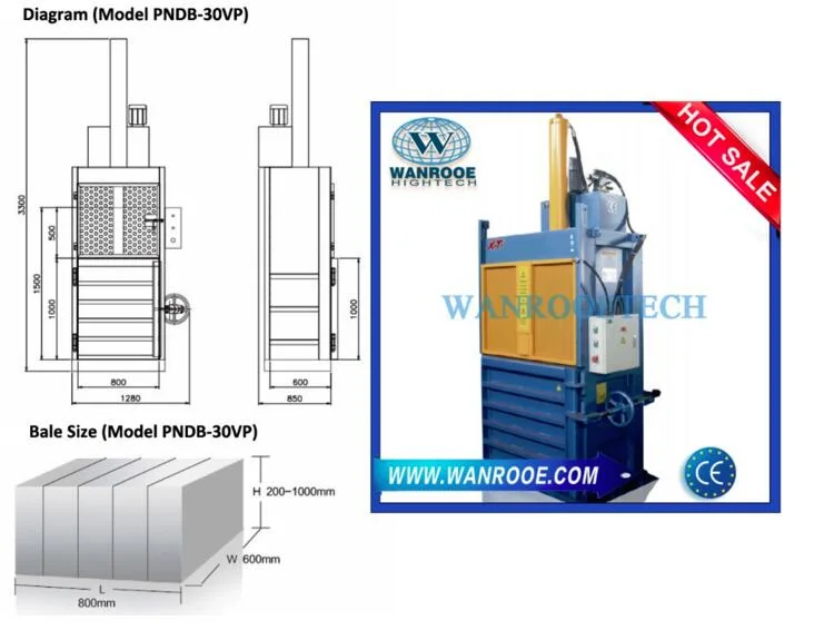 Vertical Hydraulic Paper/Pet Bottle Baler Machine-Factory Price
