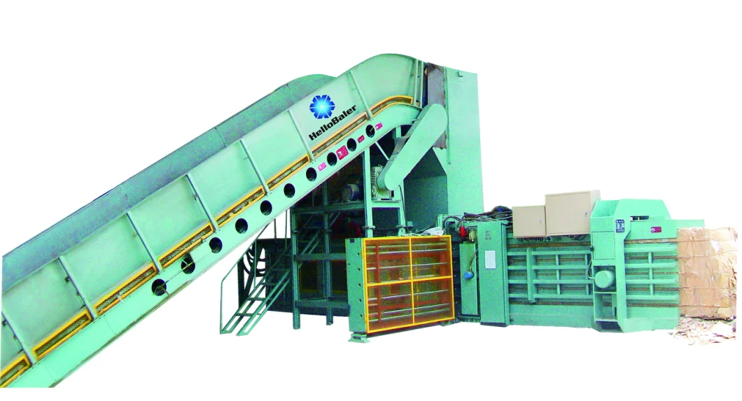 Fully automatic waste paper baler horizontal recycling baler/hydraulic plastic bottle waste baler/packing baler for waste paper/cardboard/occ/plastic/ONP/books