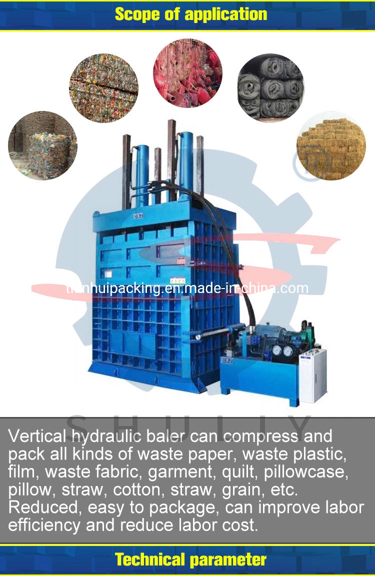Vertical Hydraulic Semi-Automatic Baler for Waste Paper