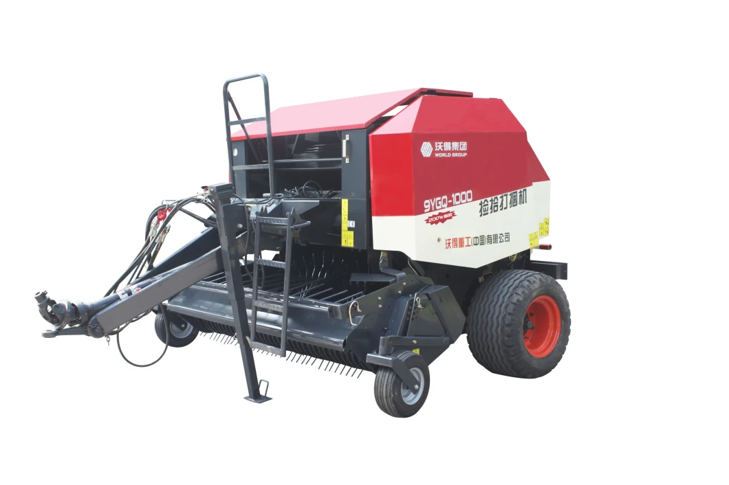 Hot Selling Fmworld Round Baler 9ygq-1000, Pickup with 2.1m, Equipped with Double Guide Tyres